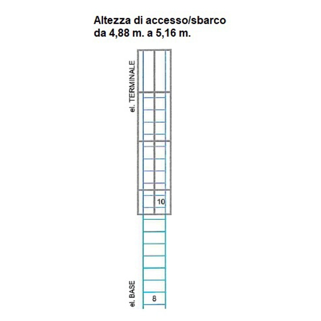 Vendita online Scala a gabbia alla marinara Self System 4,88 m.